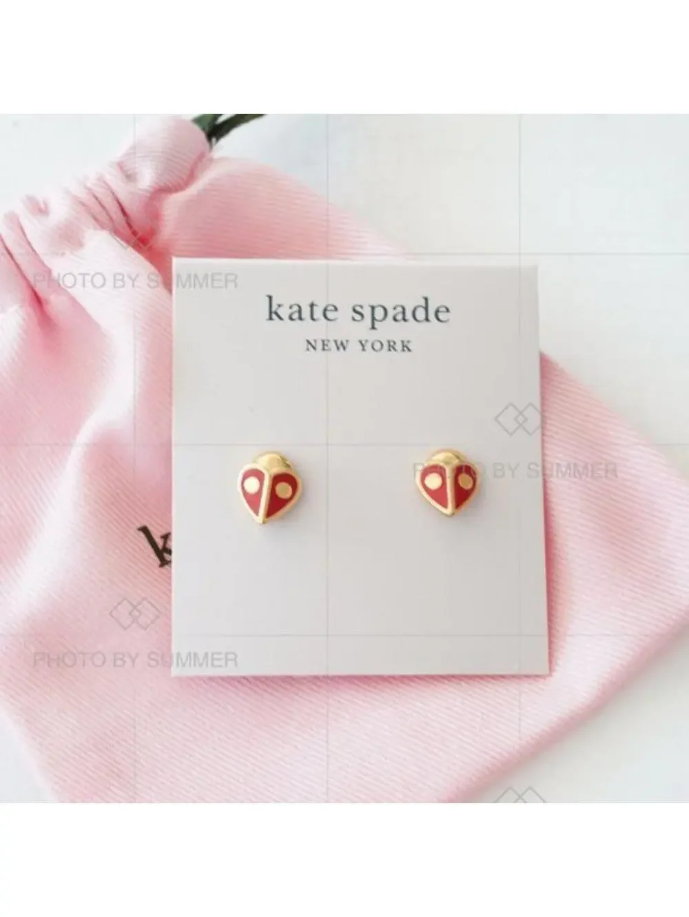 Kate Spade Animal Party Ladybug Studs Earrings